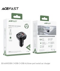 AceFast Fast Charge Car Charger B3 66W (2xUSB-C+1xUSB-A)