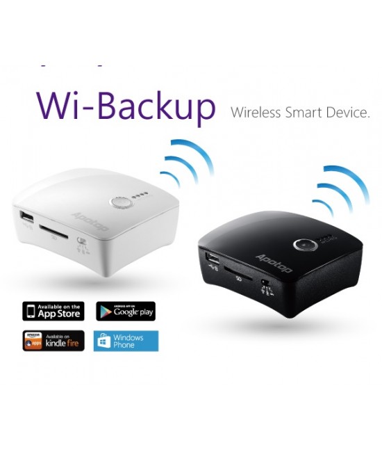 Apotop DW23 Wireless Backup Device , Wireless router , Wireless streamer , Mobile Backup , Power Bank