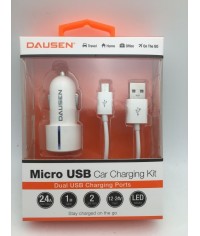 Dausen TR-EA426WT Micro USB Car charger kit 2.4A