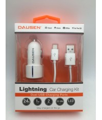 Dausen TR-EA427WT Lightning car charger kit 2.4A