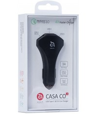 Adam Elements CO3 3 in One 4X super fast Car Charger , USB Type-C and Dual USB 